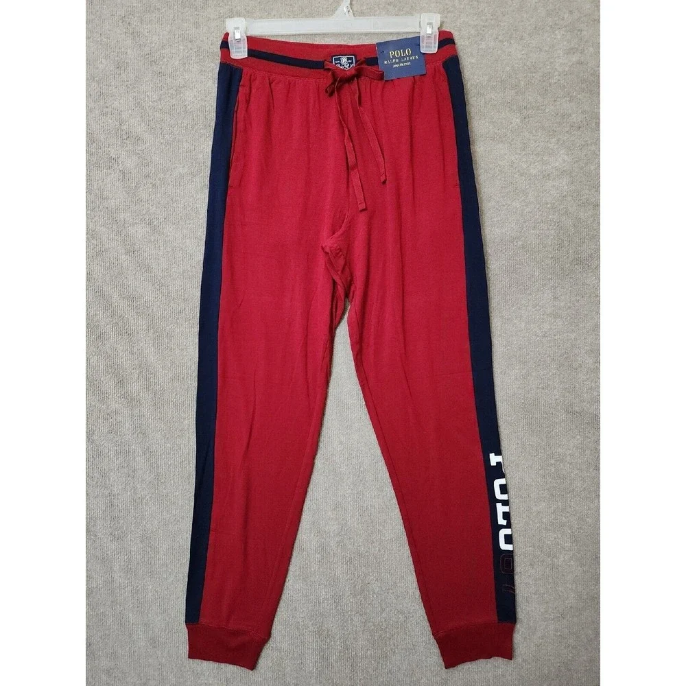 Polo Ralph Lauren Polo 67 Slim Flex Joggers Lounge Pants Mens Medium Red NEW - Picture 2 of 9